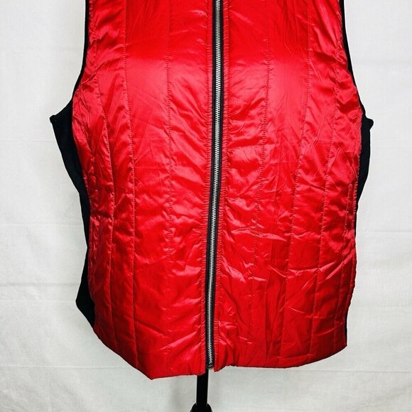 Chico’s Zenergy Whitley Puffer Vest Sz XL 16 Chicos 3 Lightweight Silky Red - Picture 3 of 9
